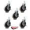 Service Caster 5 Inch Thermoplastic Wheel 1/2 Threaded Stem Caster Set with Brakes SCC, 5PK SCC-TS05S510-TPRS-SLB-121315-5 - alternate 2